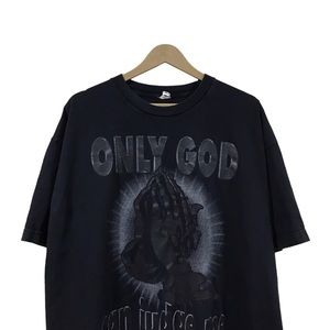 Vintage ‘Only God Can Judge Me’ Graphic Black Tee